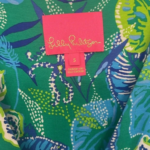 Lilly Pulitzer Moana Wrap Maxi Dress - Botanical Green in a Flutter - Size S - Picture 9 of 10